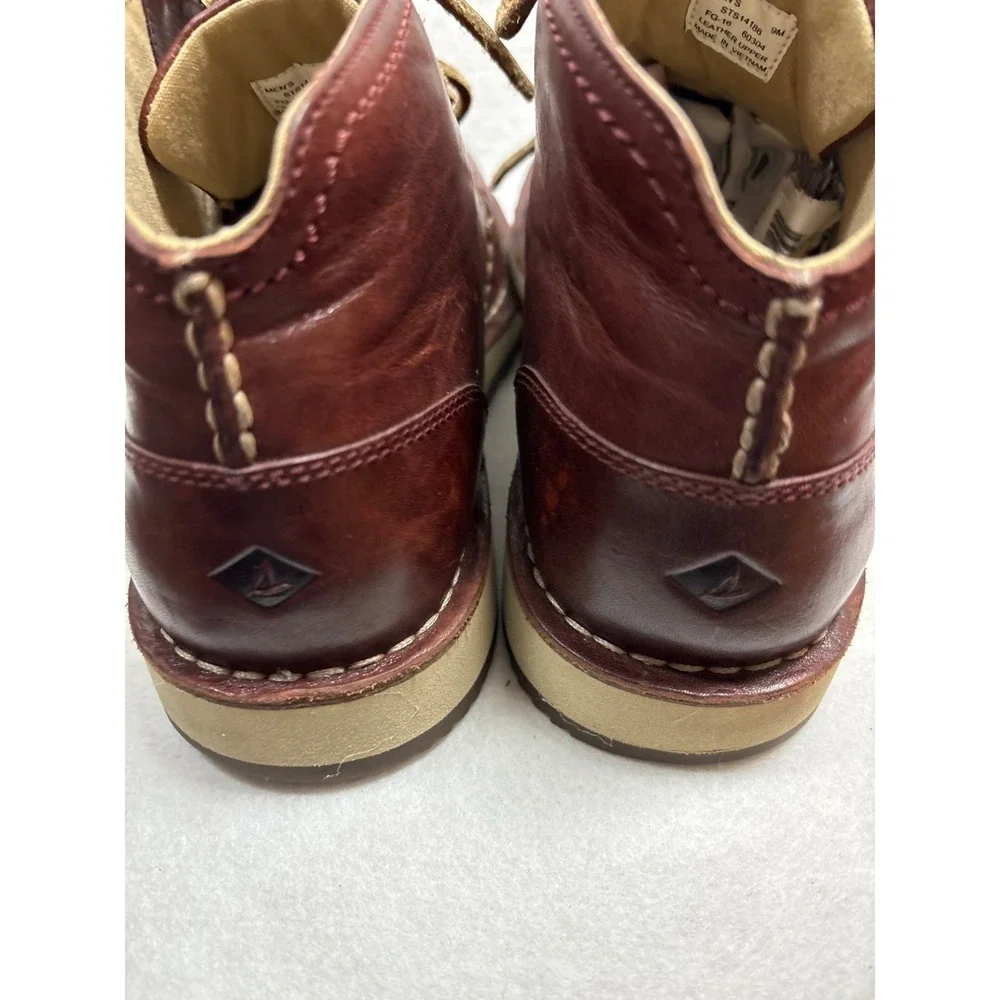 Sperry Mens Leather‎ Chukka Boots Size 9 Brown Lace-Up Casual Shoes